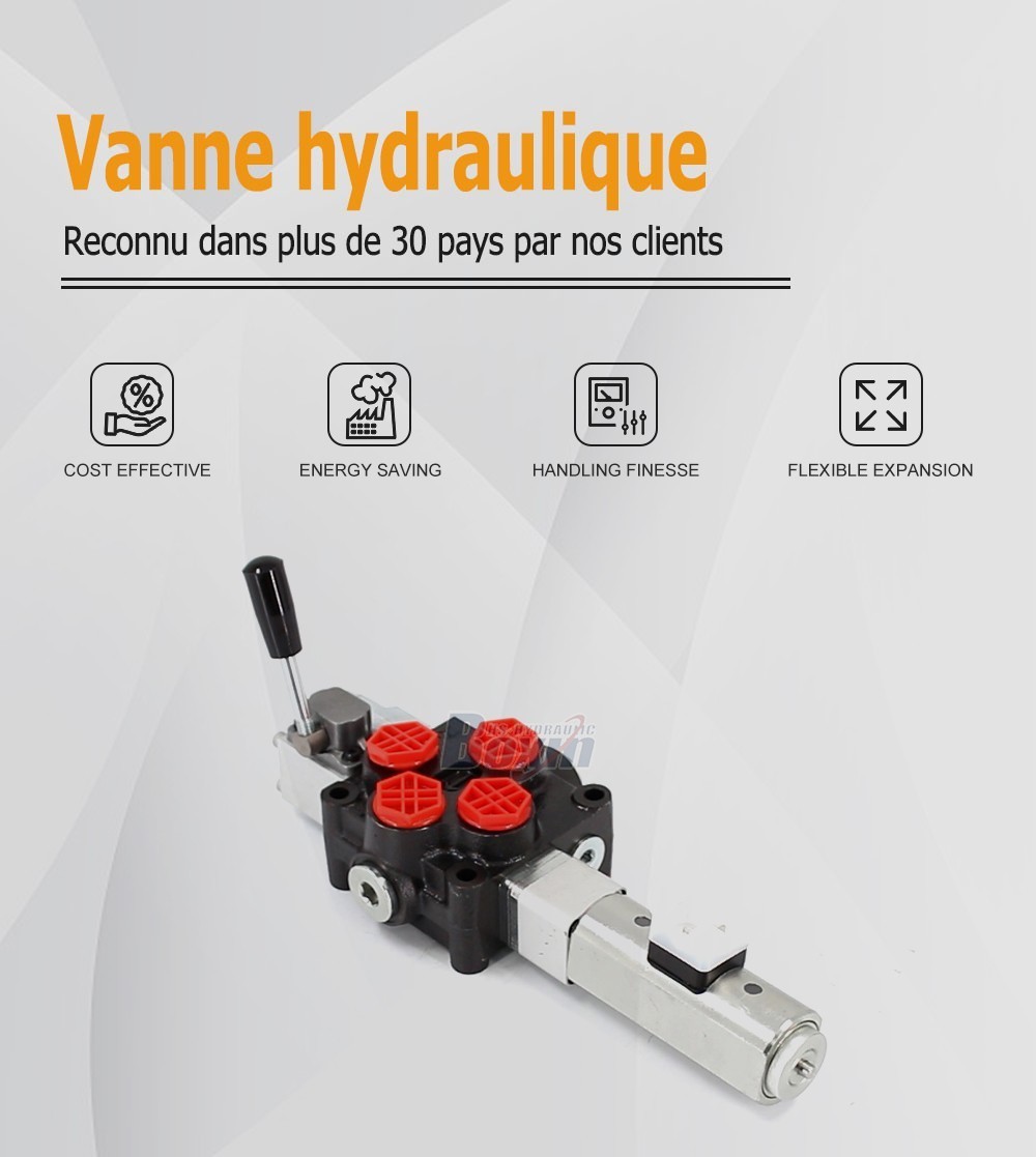 Q45 Électroaimant manuel et push-pull 1 tiroir Vanne directionnelle monobloc